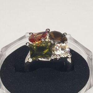 Elegant Multicolor Gemstone Ring